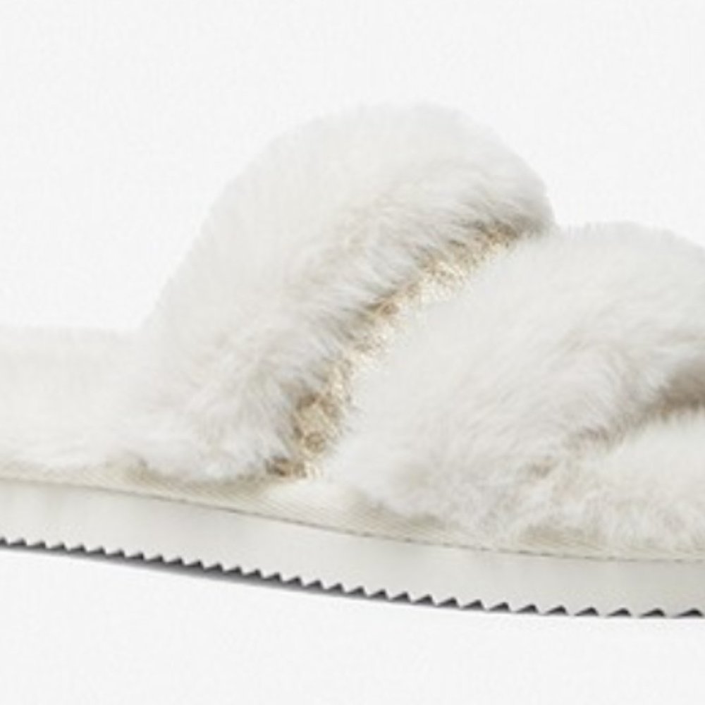 Michael Kors Scarlett Faux Fur Slide Sandal Color - Cream  Size 10 M New In Box - Picture 3 of 6